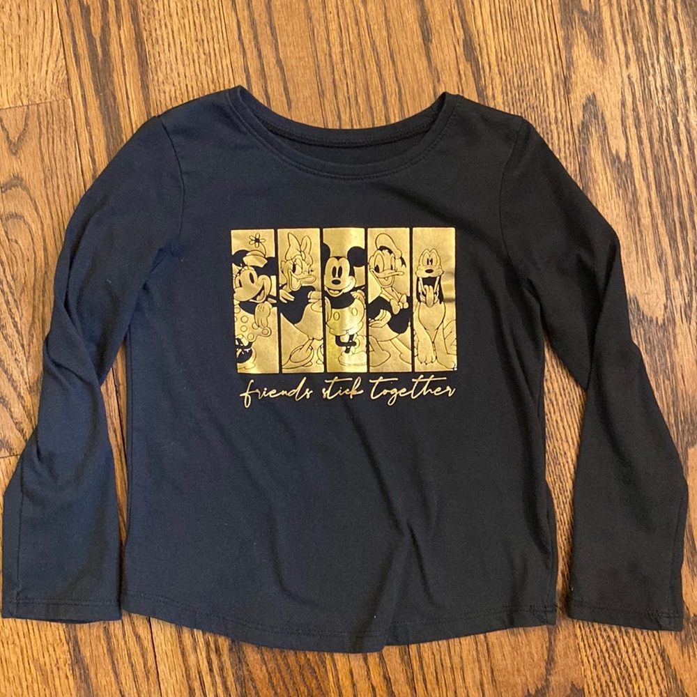 Disney Jumping Beans long sleeve tee. Black, size 4T
